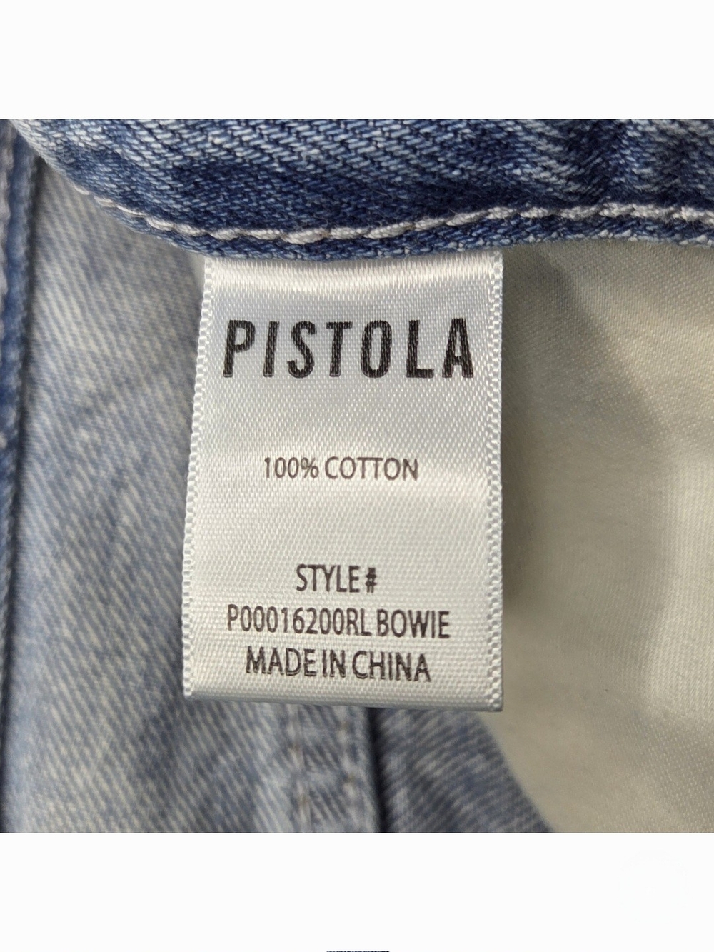 Pistola Lexi Mid Rise Bowed Straight Jean Cotton Bowie Blue Size 26 (28×28)* - Picture 8 of 9